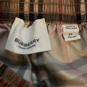 Burberry authentic boys toddler swimming trunks